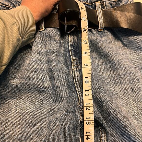 IRO Shearling Fur Trimmed Belted Jeans Size 26 - Picture 9 of 10